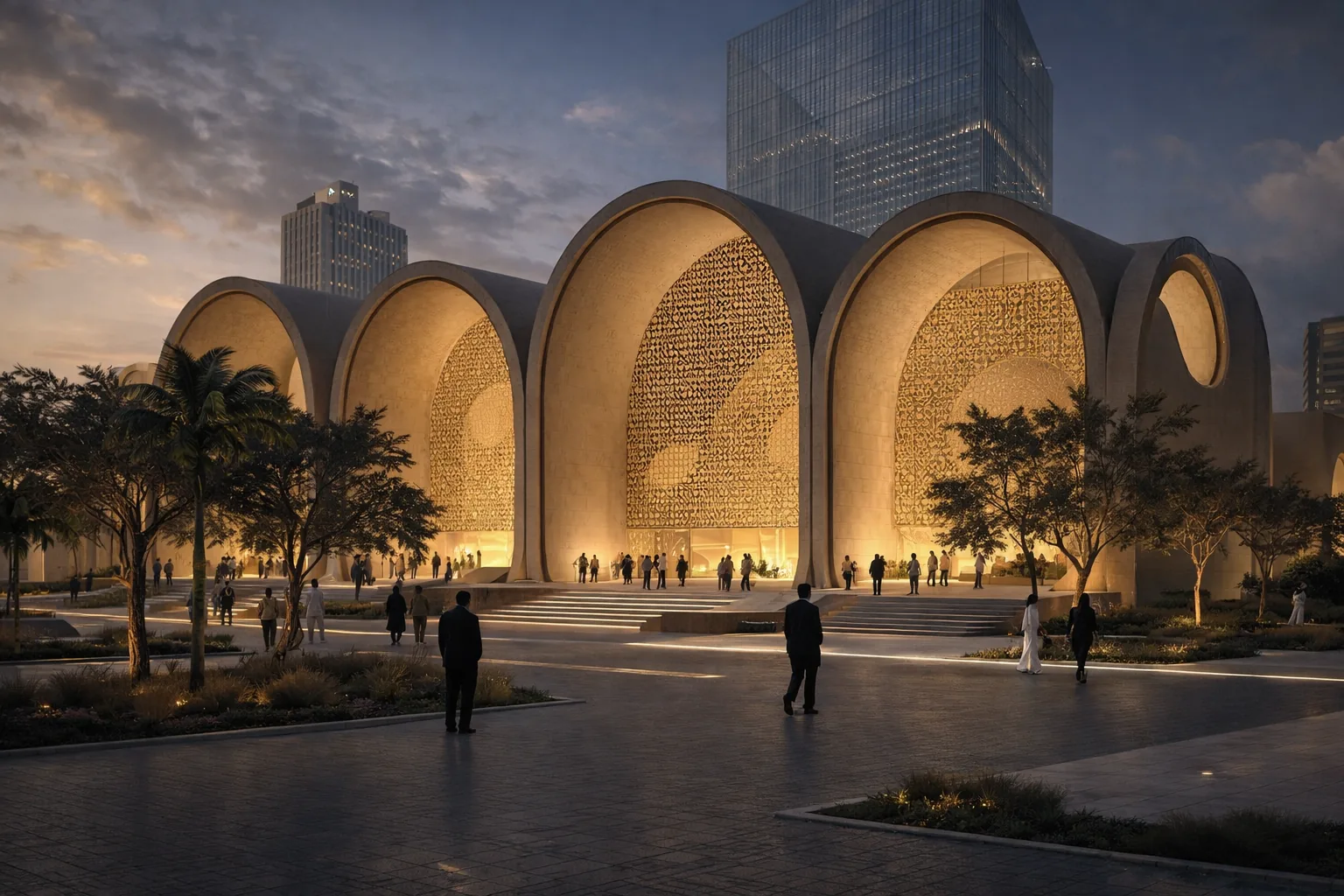 Международный центр толерантности в Дубае — вариант 2, главный фасад