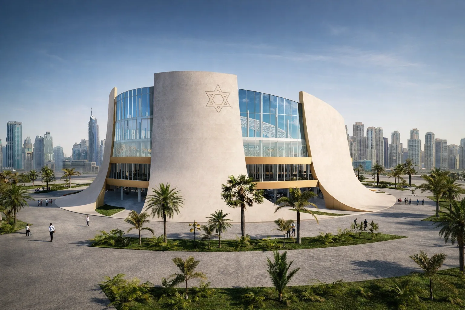 Международный центр толерантности в Дубае — вариант 3, главный фасад